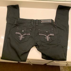 Rock Revival Skinny black jeans, sz 28 Letty style